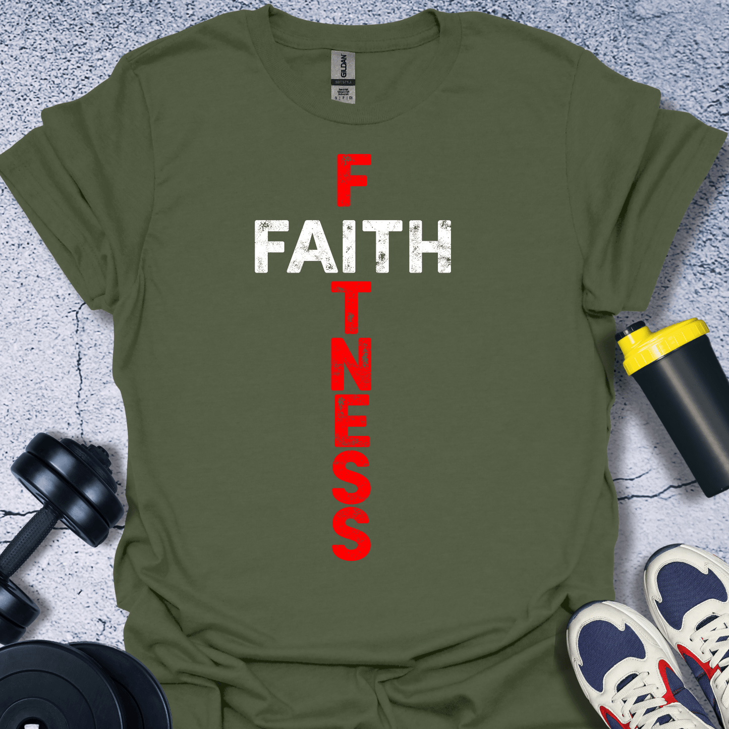 T-Shirt Military Green / S Faith Fitness T-Shirt