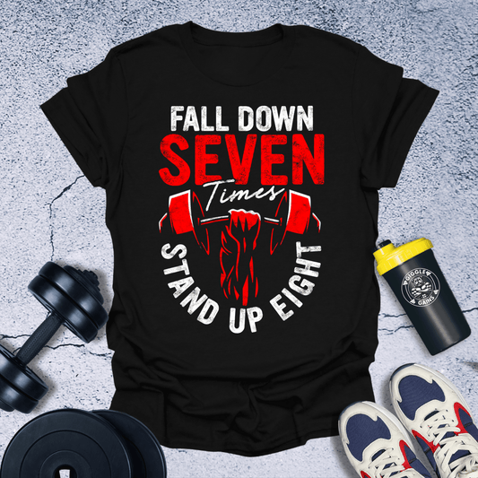 T-Shirt Black / S Fall Down Seven T-Shirt