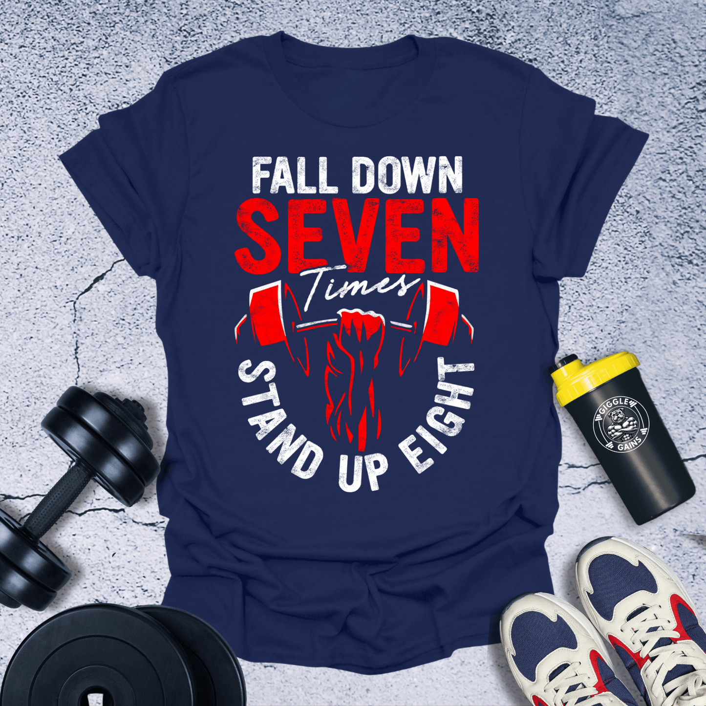 T-Shirt Navy / S Fall Down Seven T-Shirt