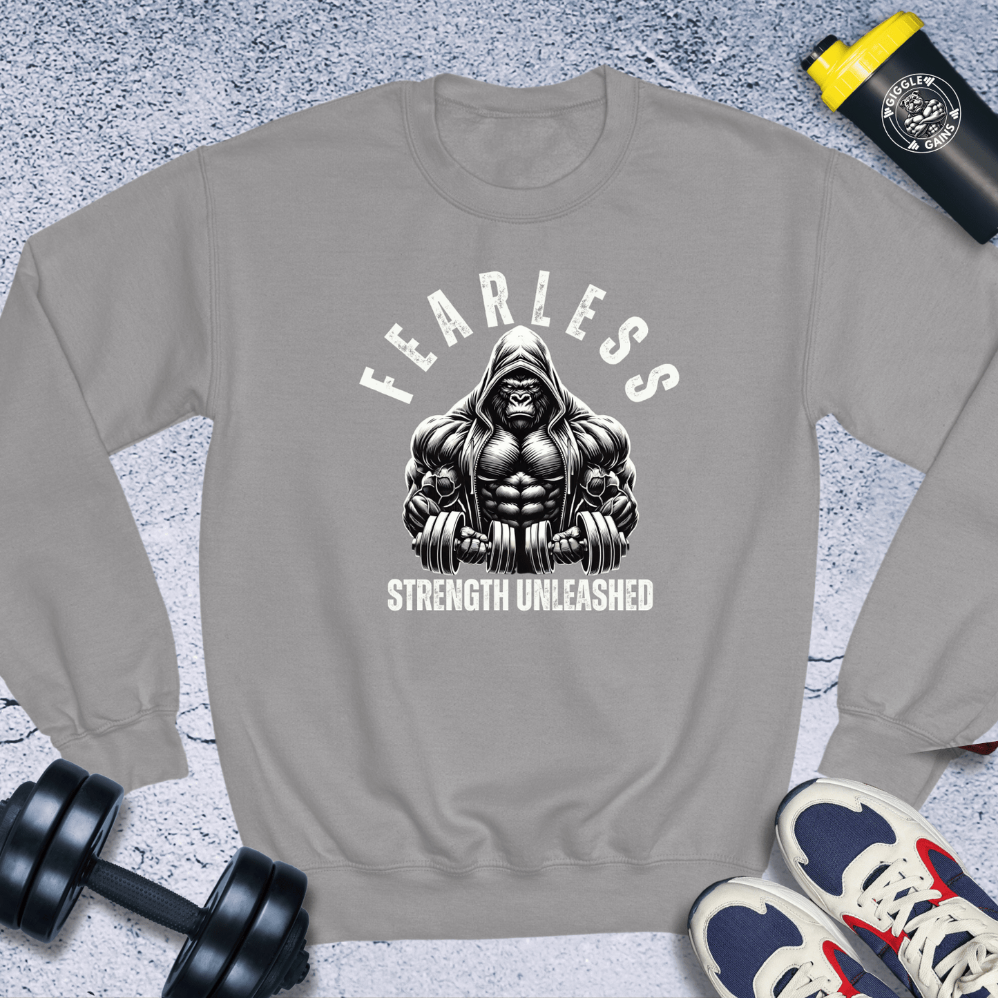 Sweatshirt Sport Grey / S Fearless Strength Unleashed Crewneck