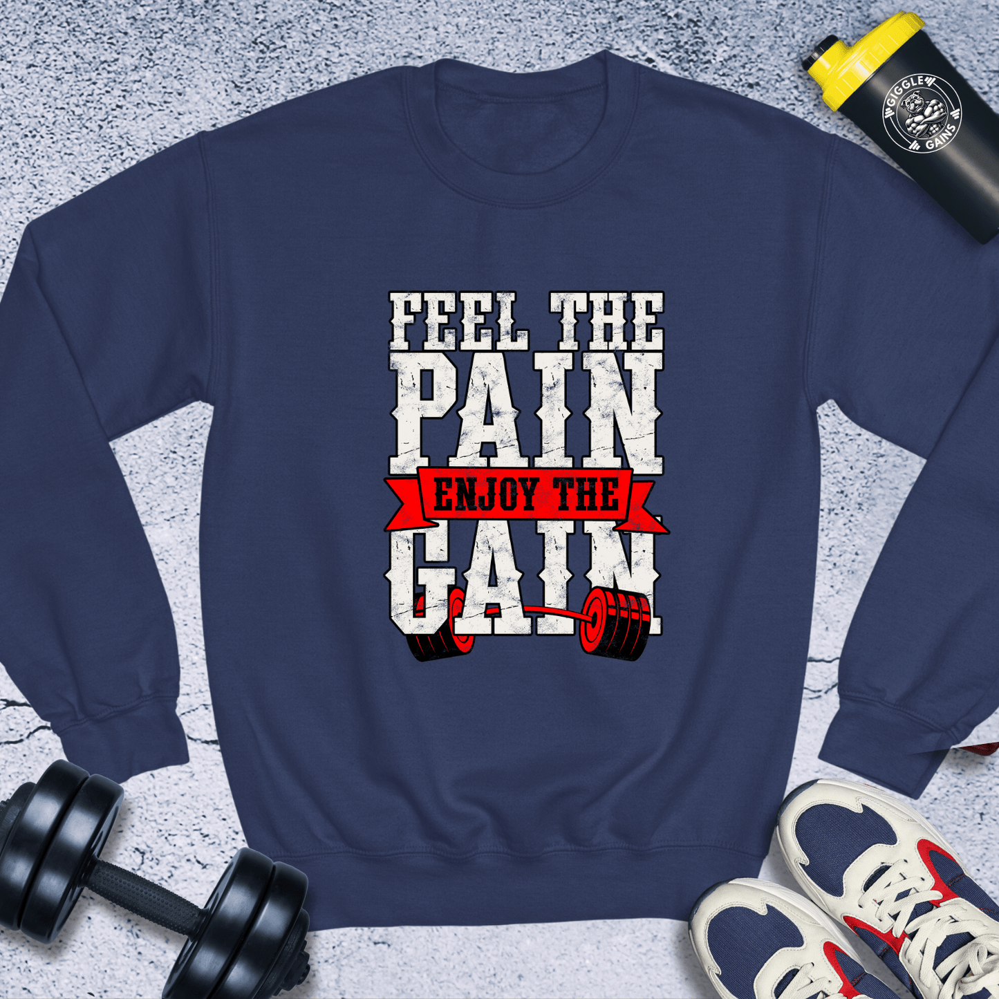 Sweatshirt Navy / S Feel The Pain Crewneck