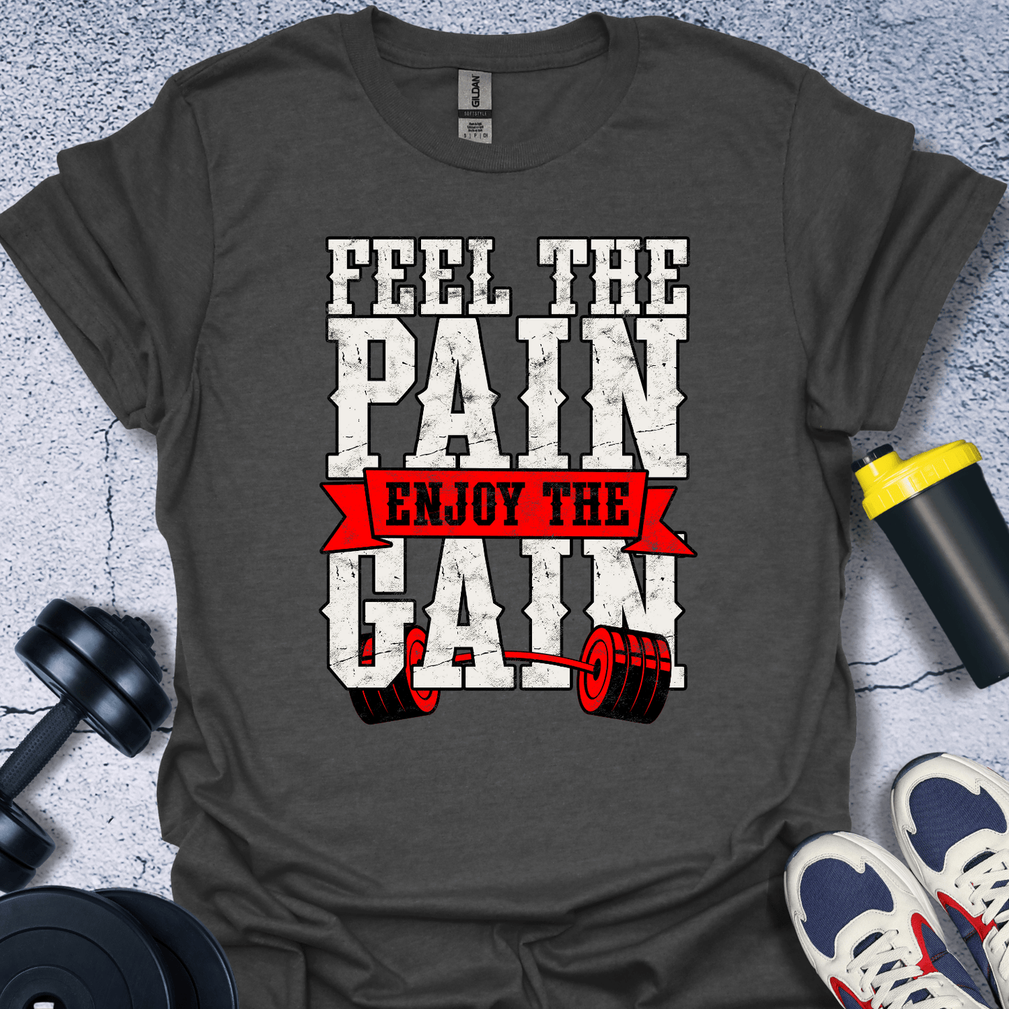 T-Shirt Dark Heather / S Feel The Pain T-Shirt