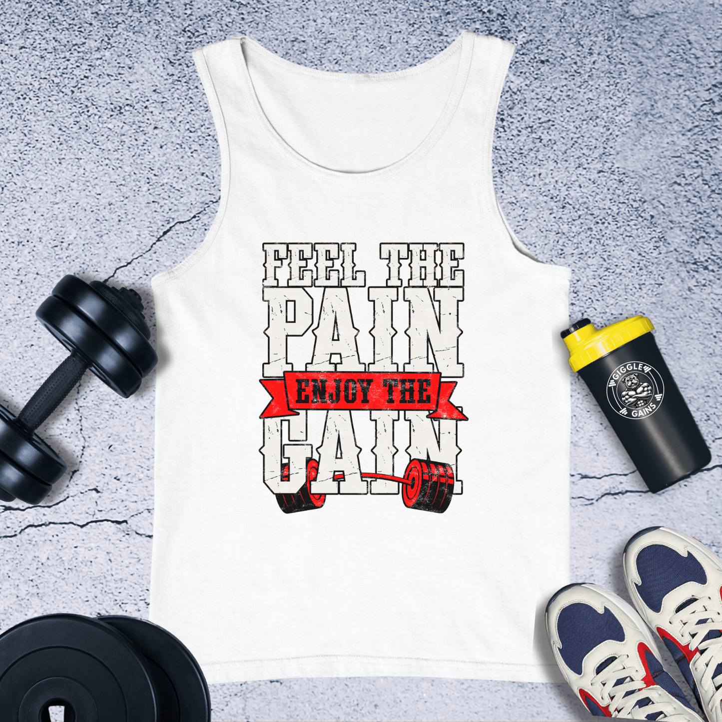 Tank Top White / XS Feel The Pain Tank Top