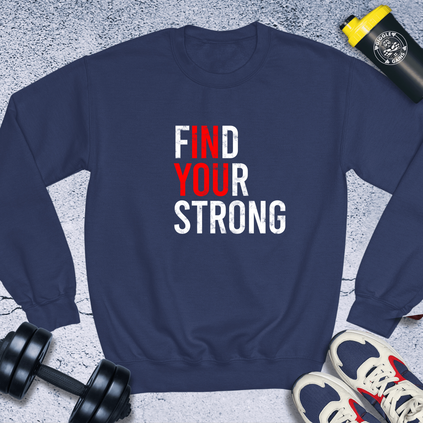 Sweatshirt Navy / S Find Your Strong In You Crewneck