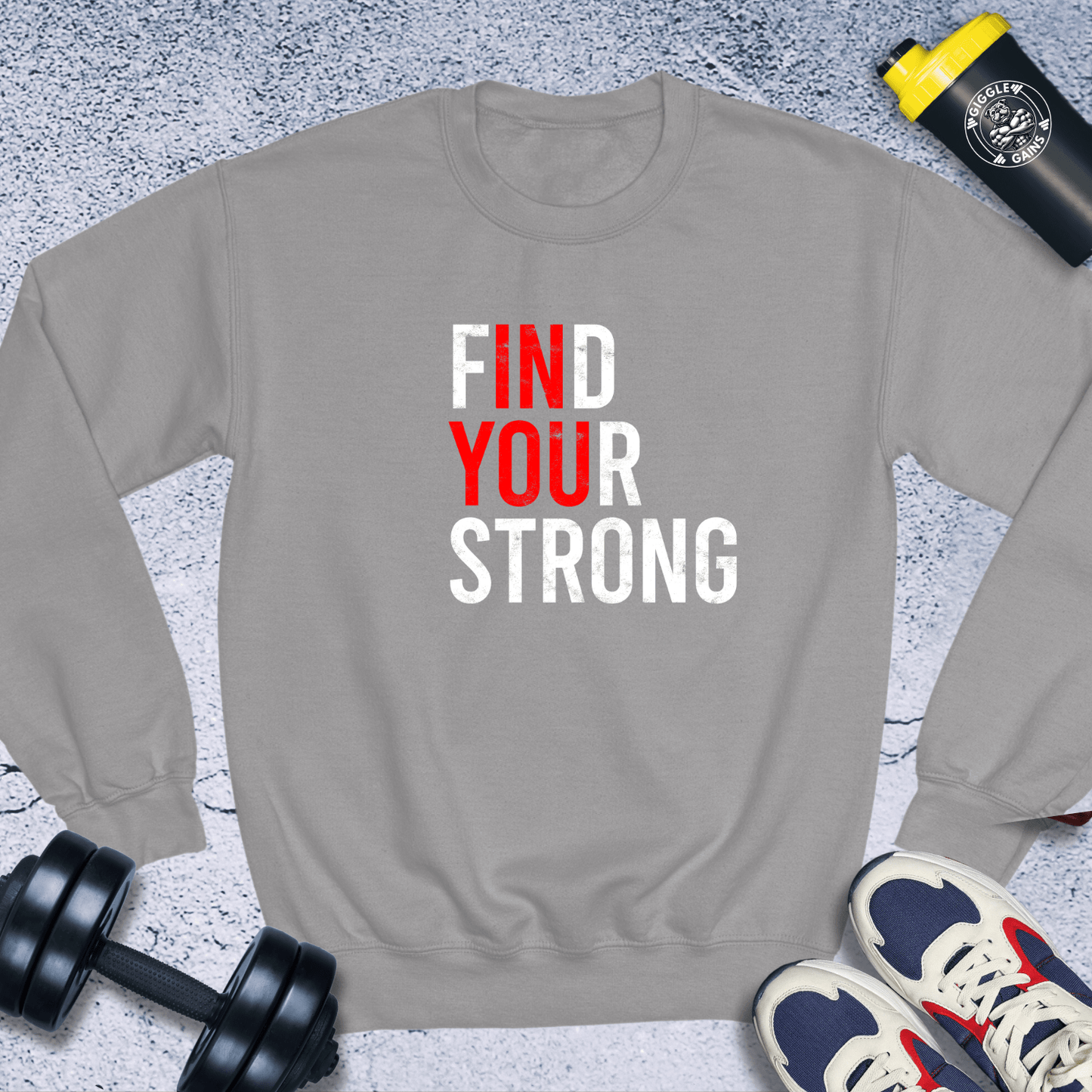 Sweatshirt Sport Grey / S Find Your Strong In You Crewneck