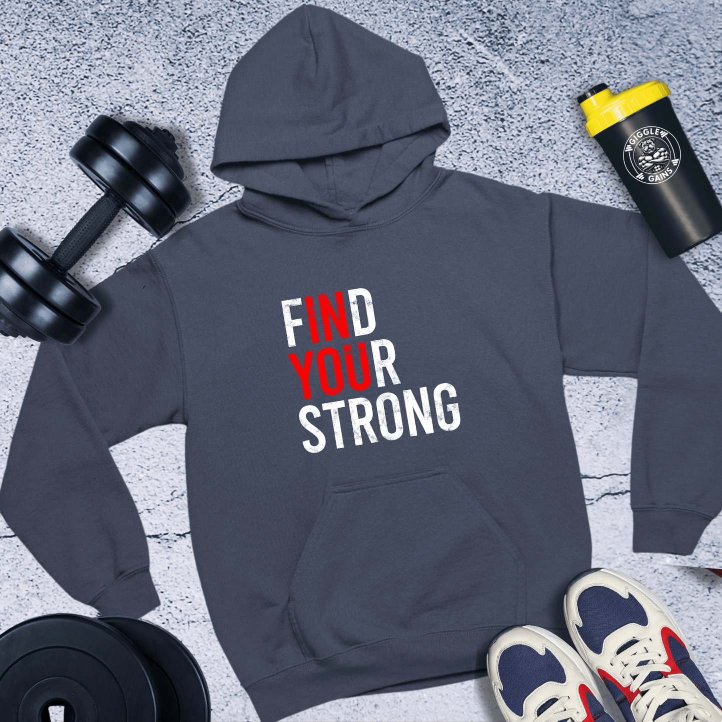 Hoodie Navy / S Find Your Strong In You Hoodie