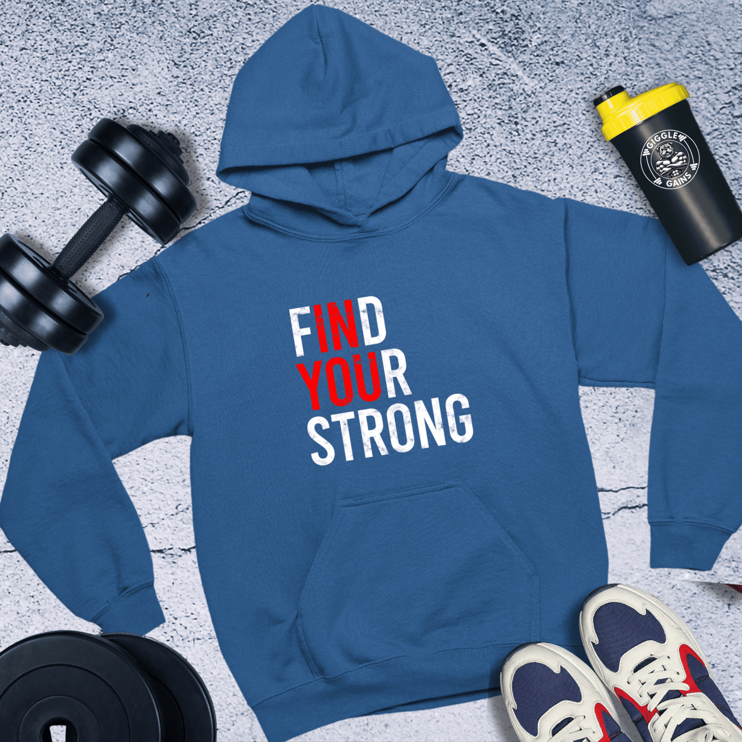 Hoodie Royal / S Find Your Strong In You Hoodie