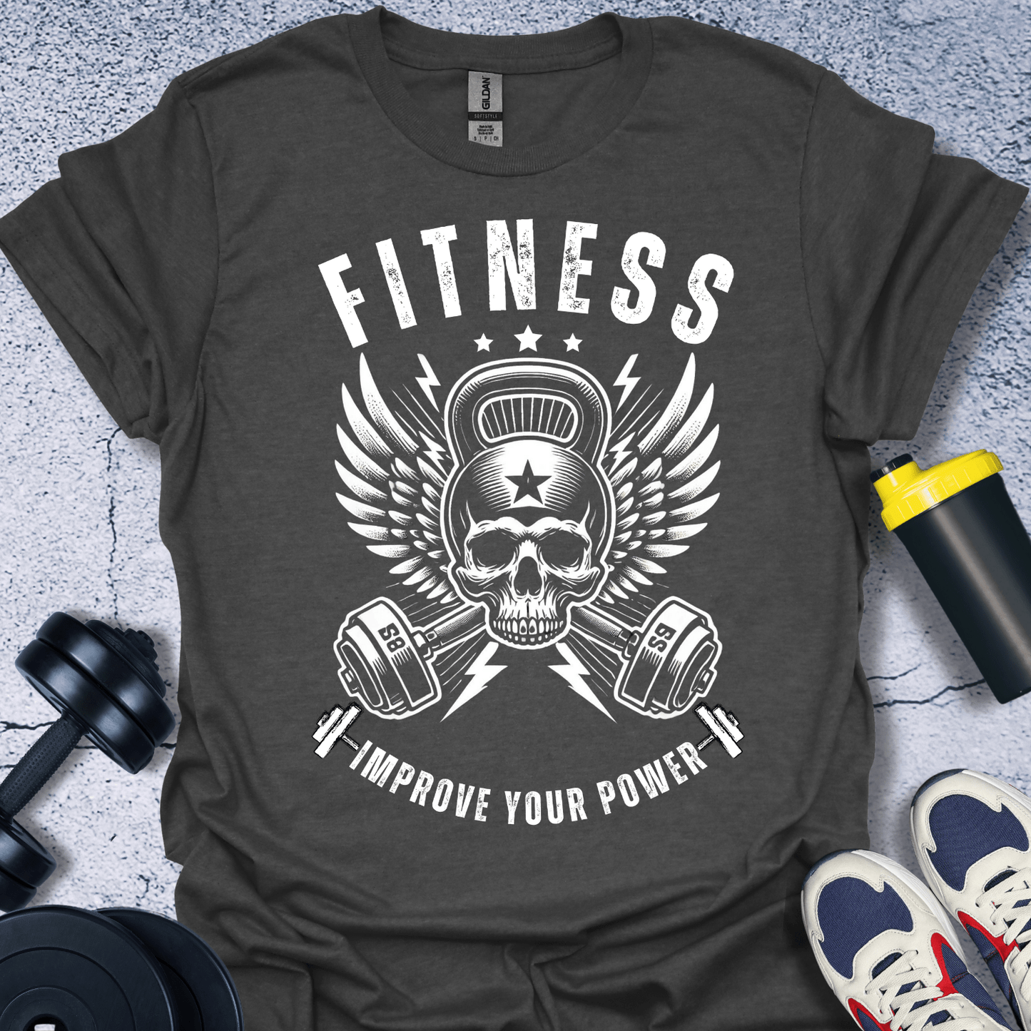 T-Shirt Dark Heather / S Fitness Improve Your Power T-Shirt