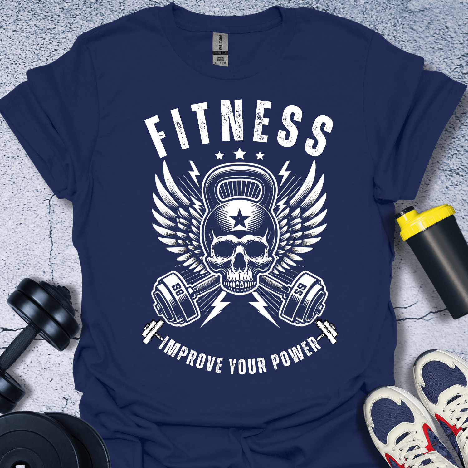 T-Shirt Navy / S Fitness Improve Your Power T-Shirt