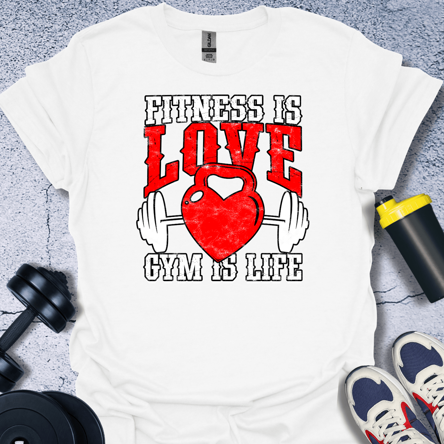 T-Shirt White / S Fitness Is Love T-Shirt