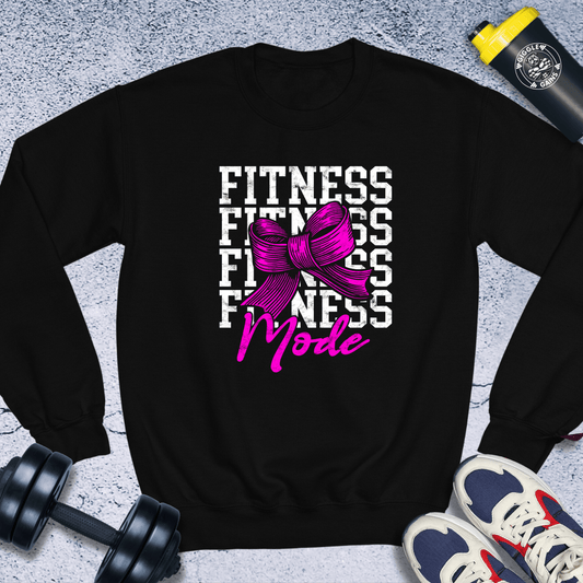 Sweatshirt Black / S Fitness Mode Crewneck