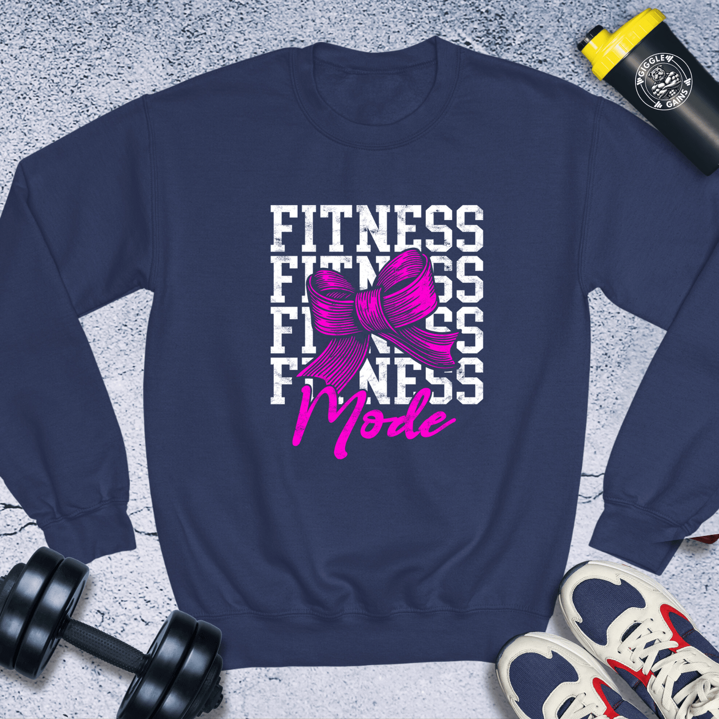 Sweatshirt Navy / S Fitness Mode Crewneck