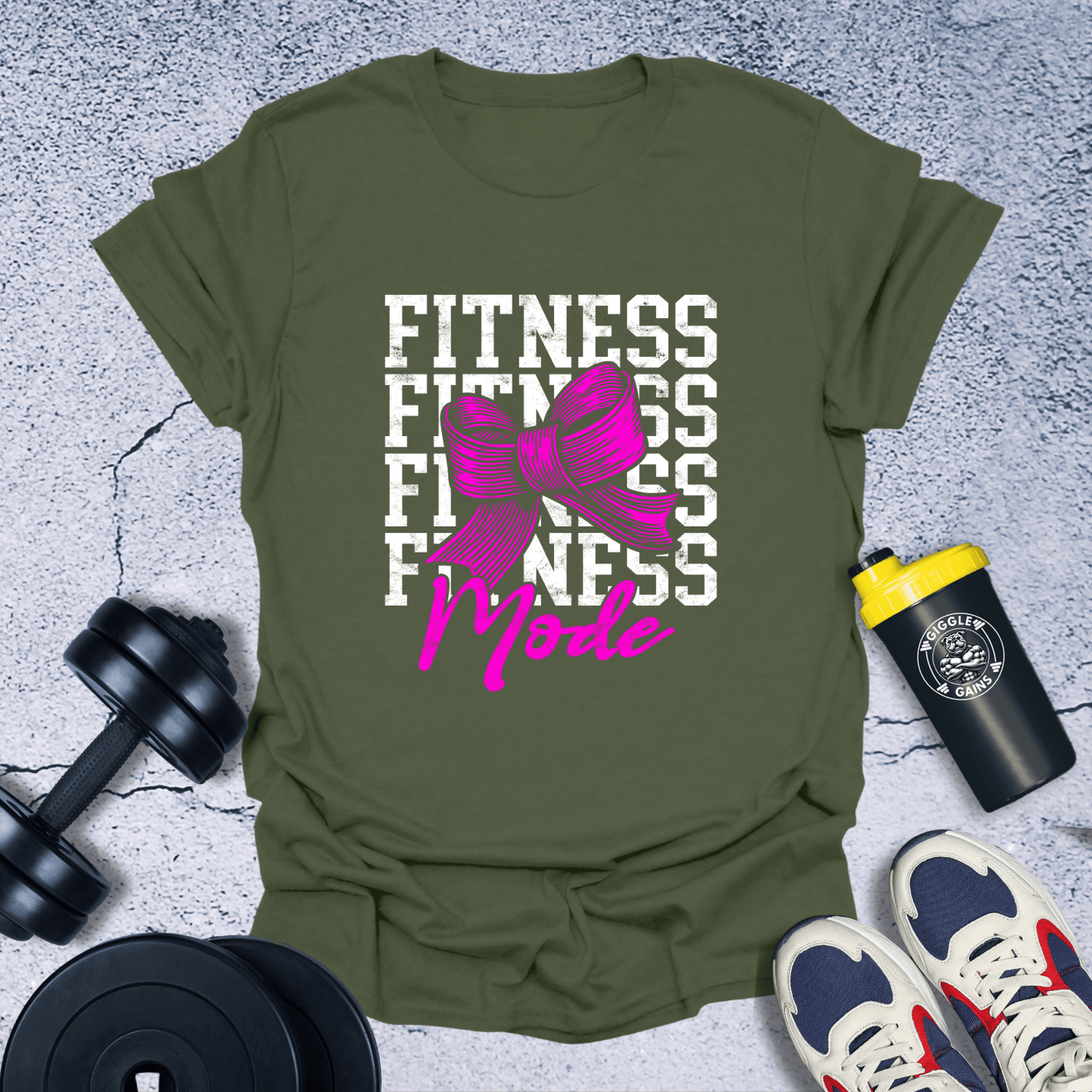 T-Shirt Military Green / S Fitness Mode T-Shirt