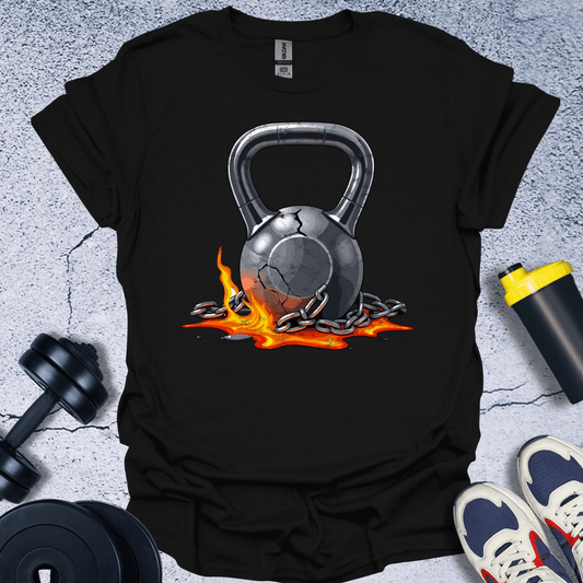 T-Shirt Black / S Flaming Kettlebell T-Shirt