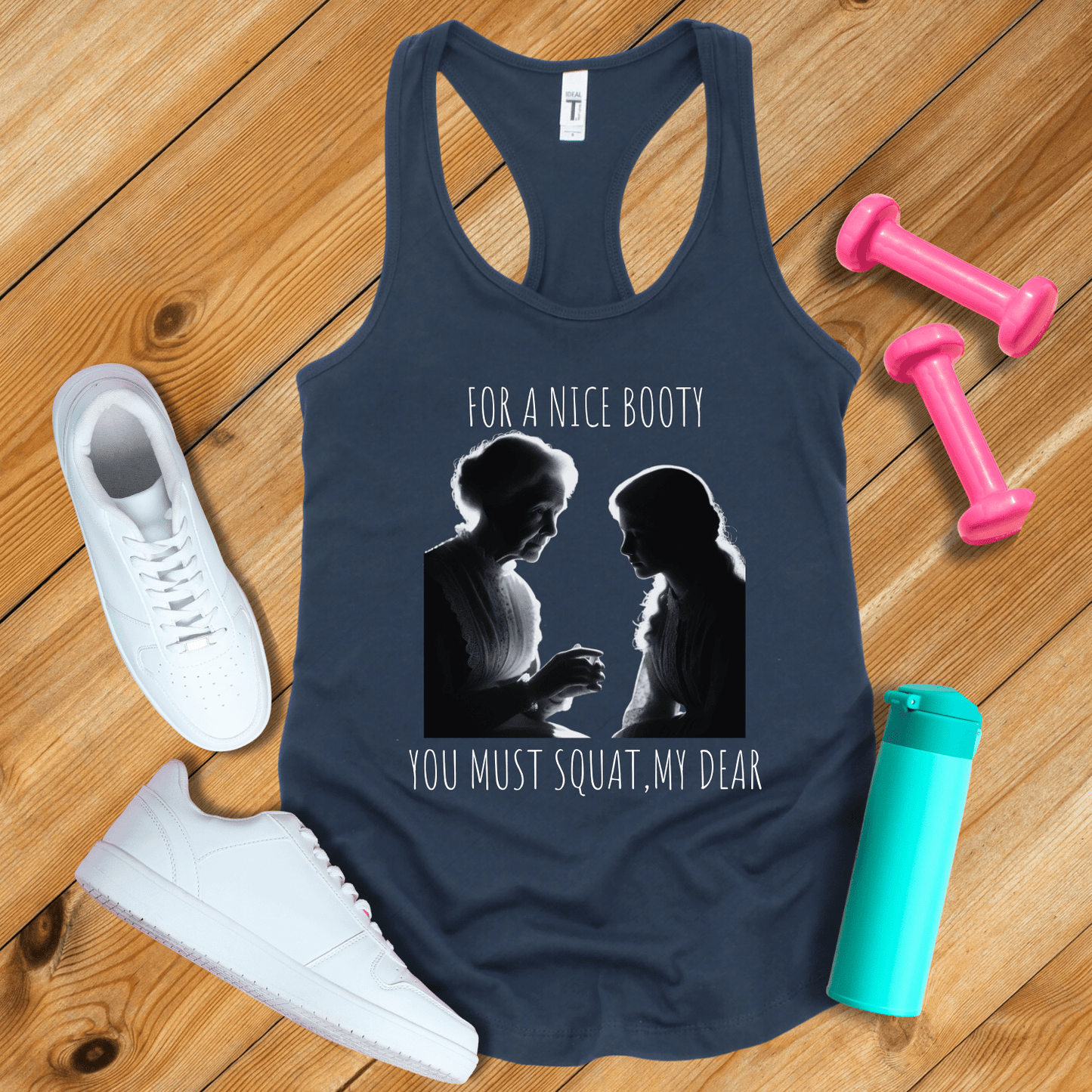 Tank Top Solid Midnight Navy / XS For A Nice Booty You Must Squat My Dear Tank Top