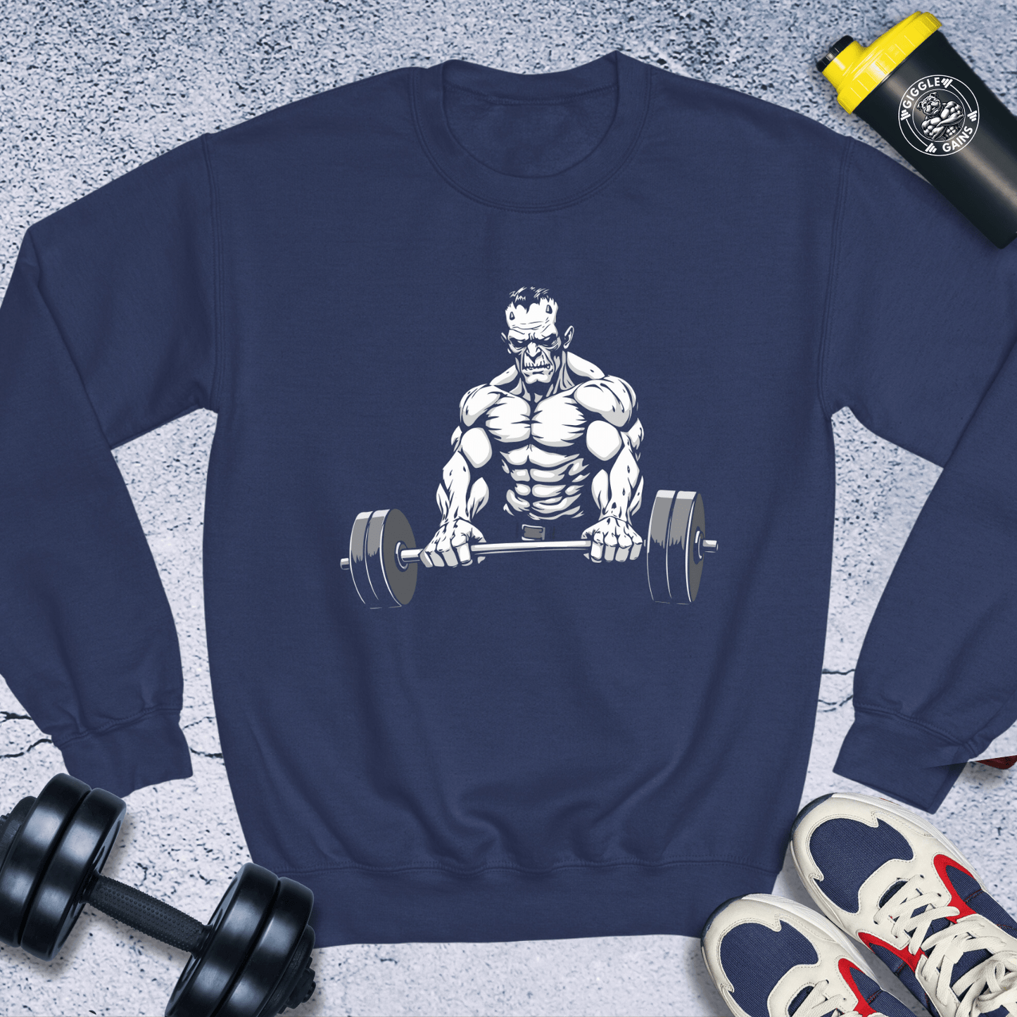 Sweatshirt Navy / S Frankenstein Lifting Crewneck