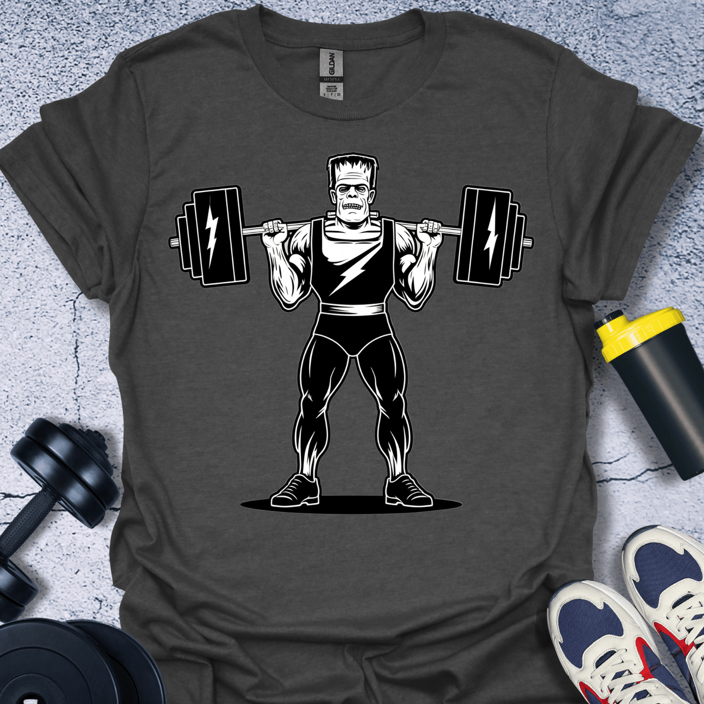 T-Shirt Dark Heather / S Frankenstein Lifting T-Shirt