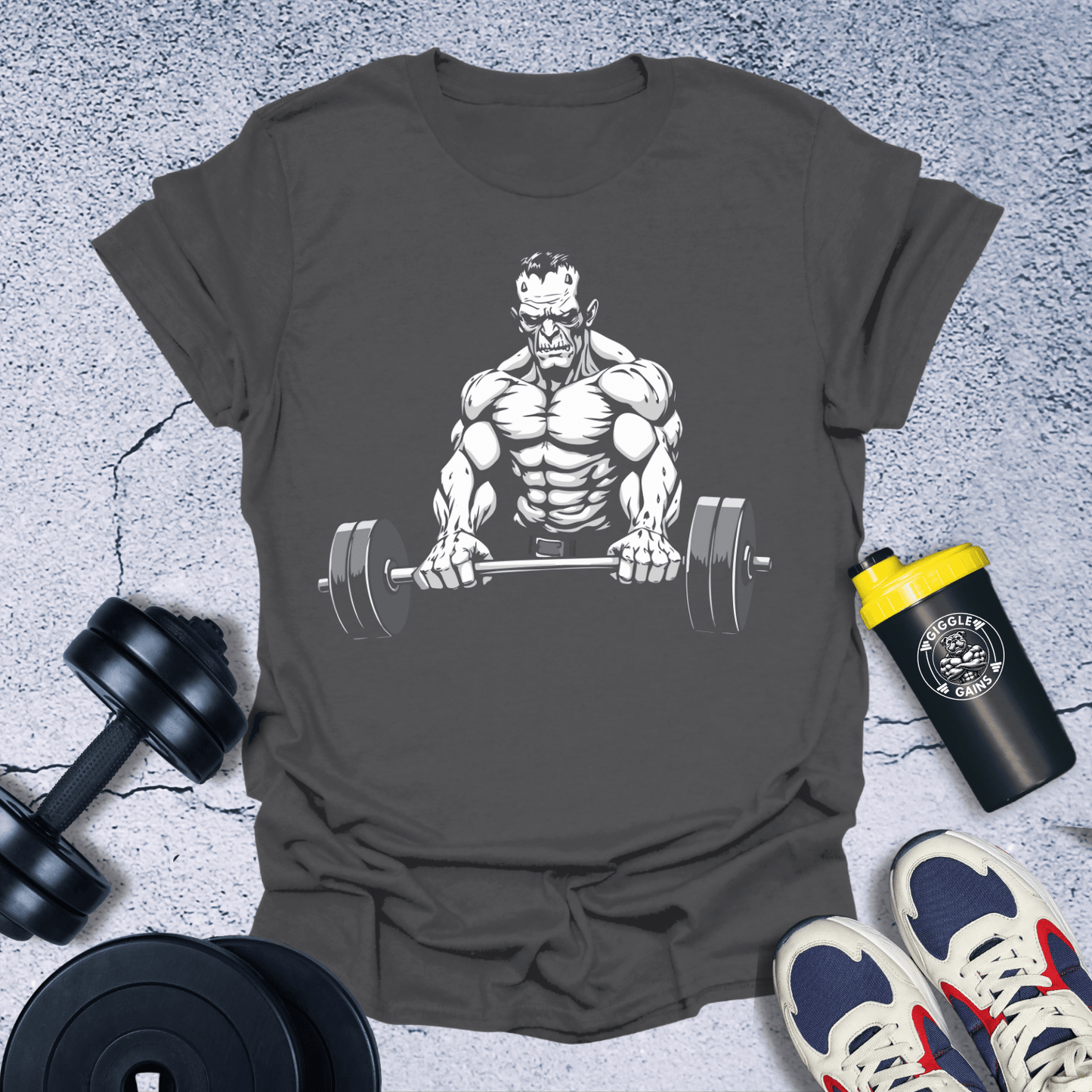 T-Shirt Dark Heather / S Frankenstein Lifting T-Shirt