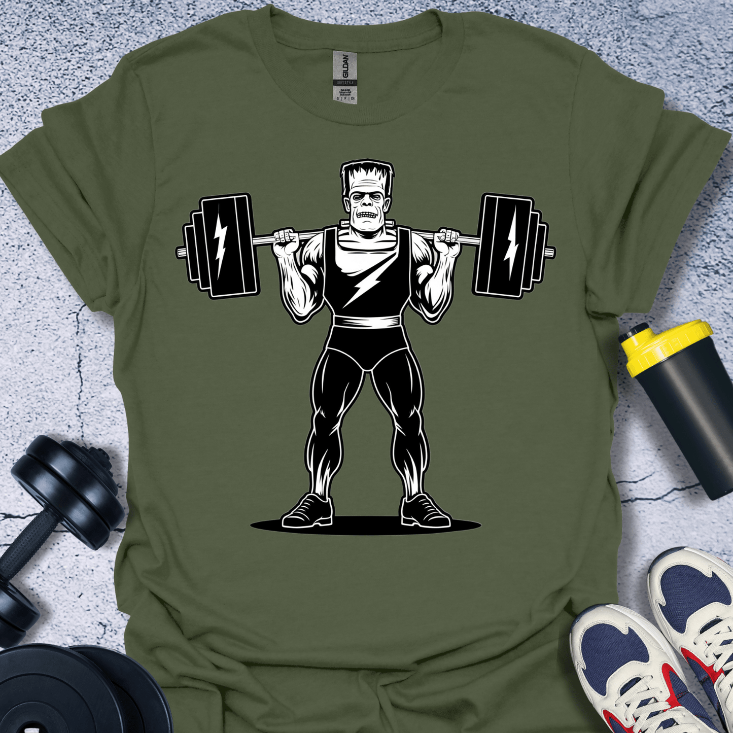 T-Shirt Military Green / S Frankenstein Lifting T-Shirt