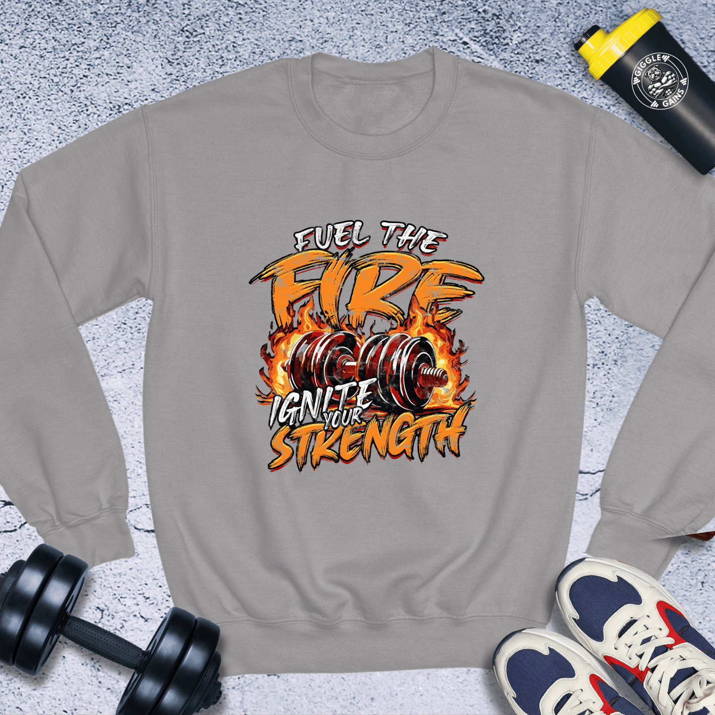 Sweatshirt Sport Grey / S Fuel The Fire Crewneck