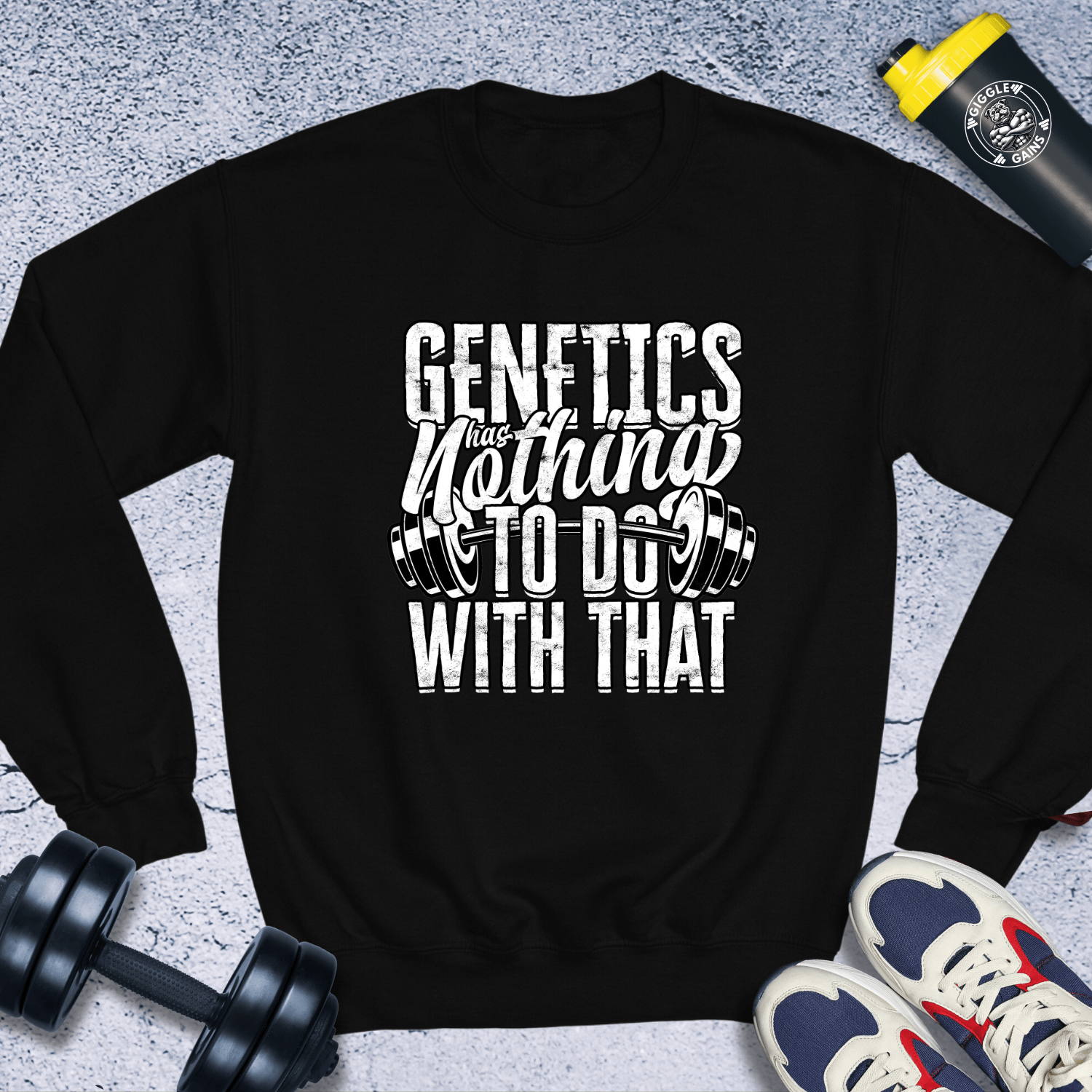 Sweatshirt Black / S Genetics Nothing To Do With That Crewneck