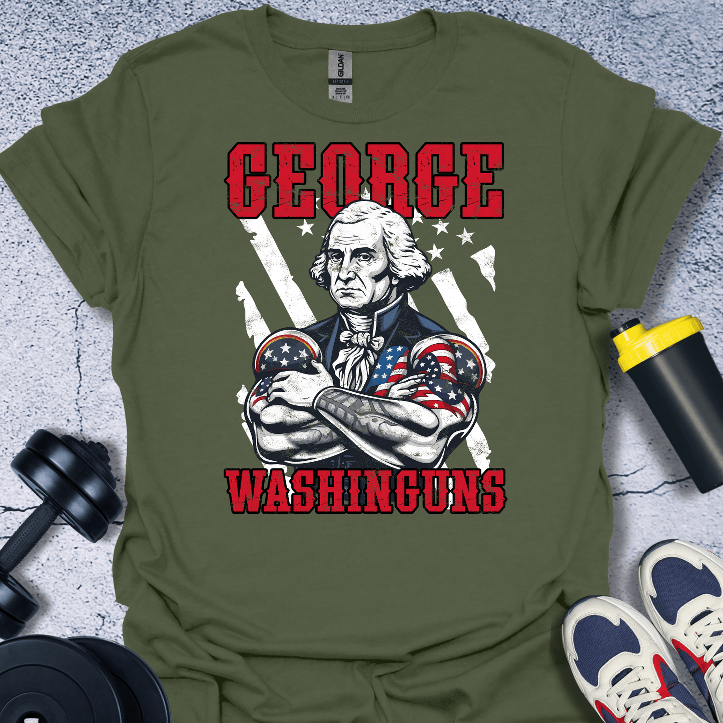 T-Shirt Military Green / S George Washinguns T-Shirt