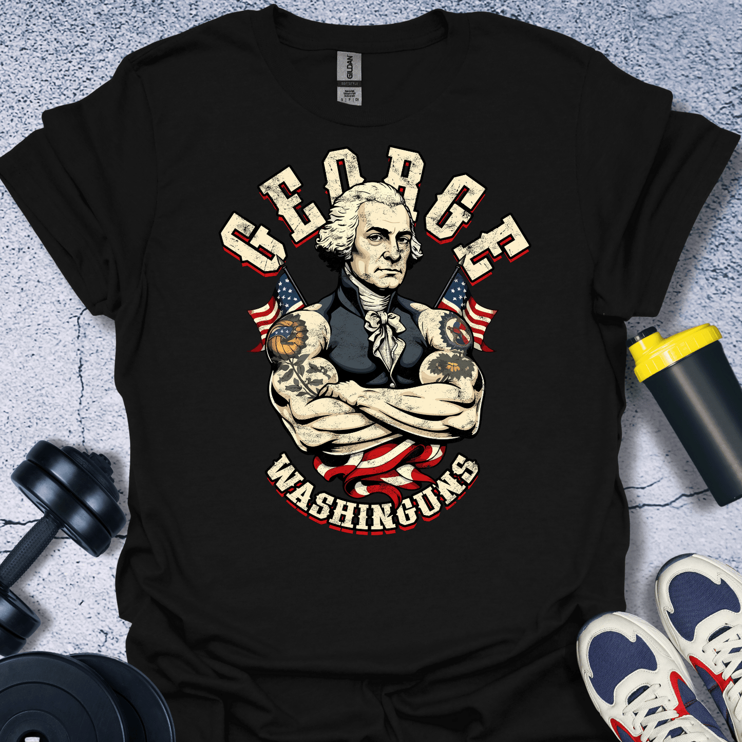 T-Shirt Black / S George Washinguns US T-Shirt