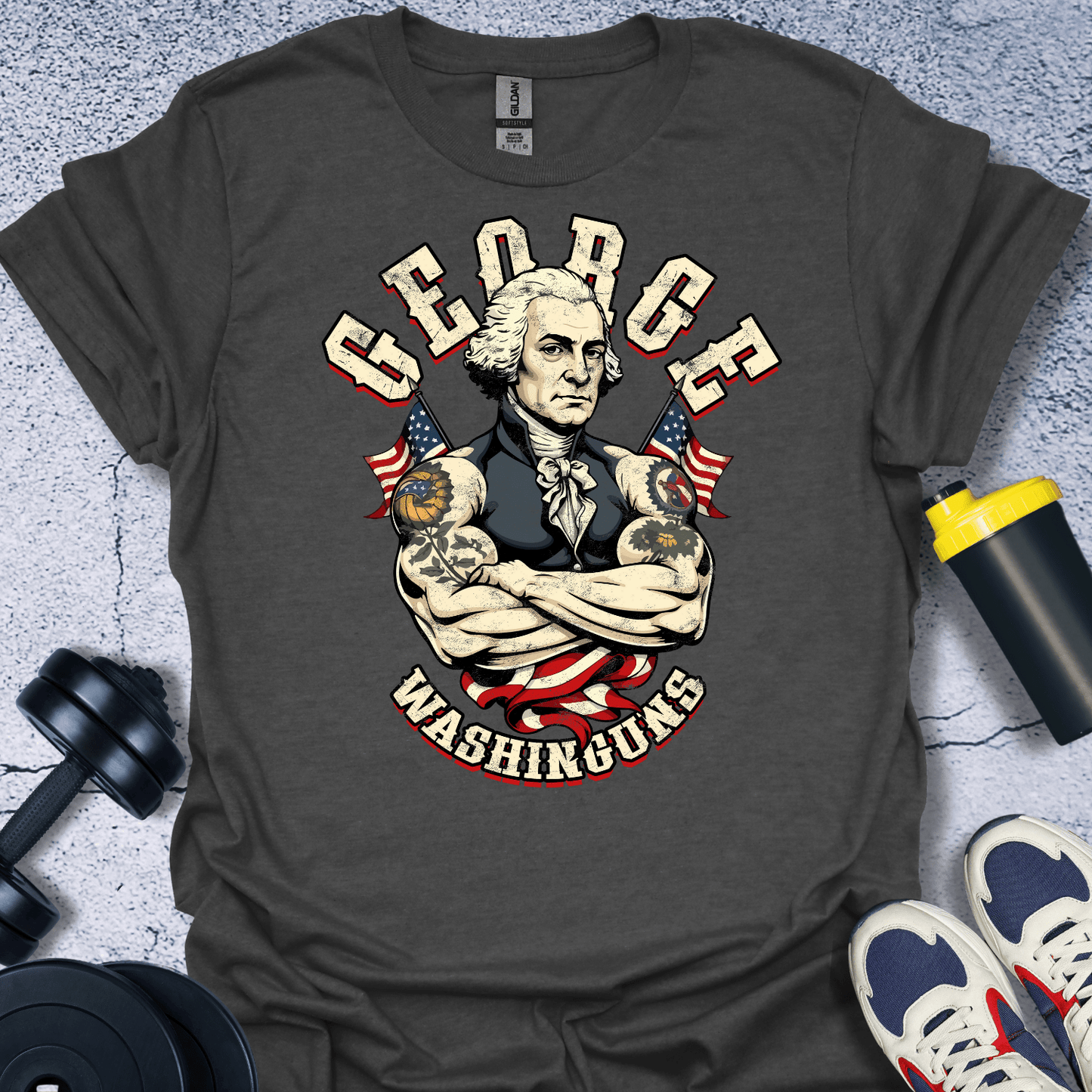 T-Shirt Dark Heather / S George Washinguns US T-Shirt