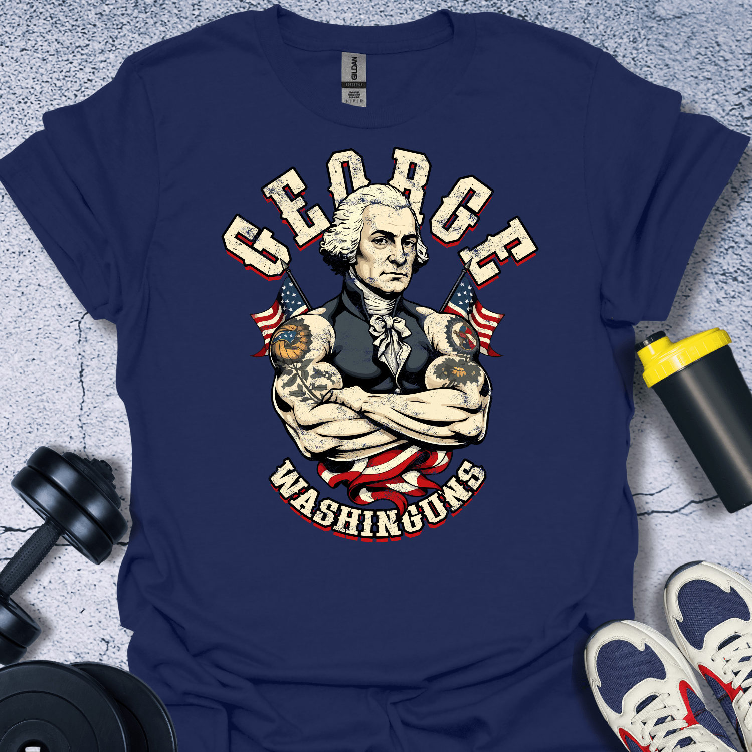 T-Shirt Navy / S George Washinguns US T-Shirt