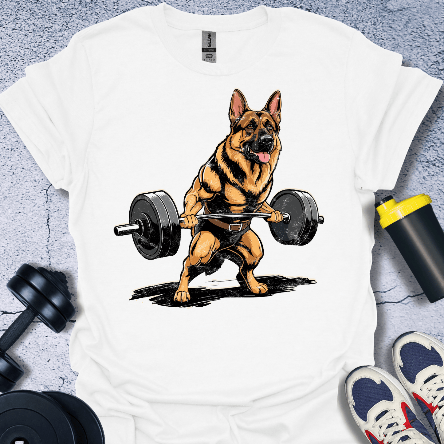 T-Shirt White / S German Shepherd Lifting T-Shirt