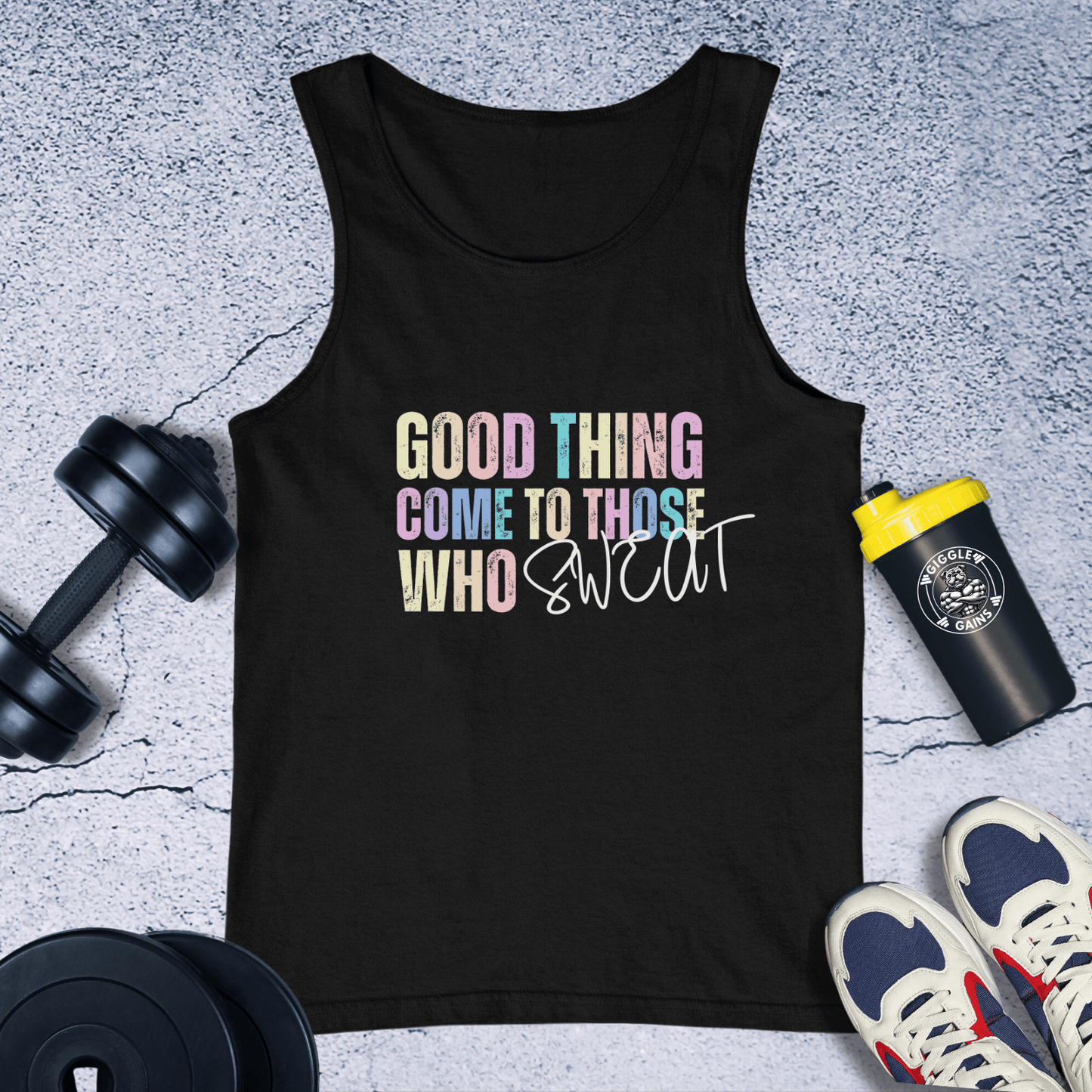 Tank Top Black / XS Good Things Come To Those Who Sweat Tank Top