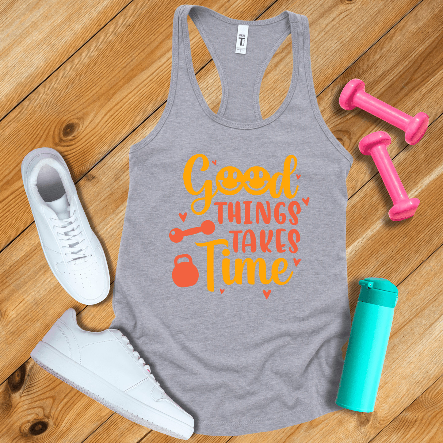 Tank Top Heather Grey / S Good Things Takes time Tank Top