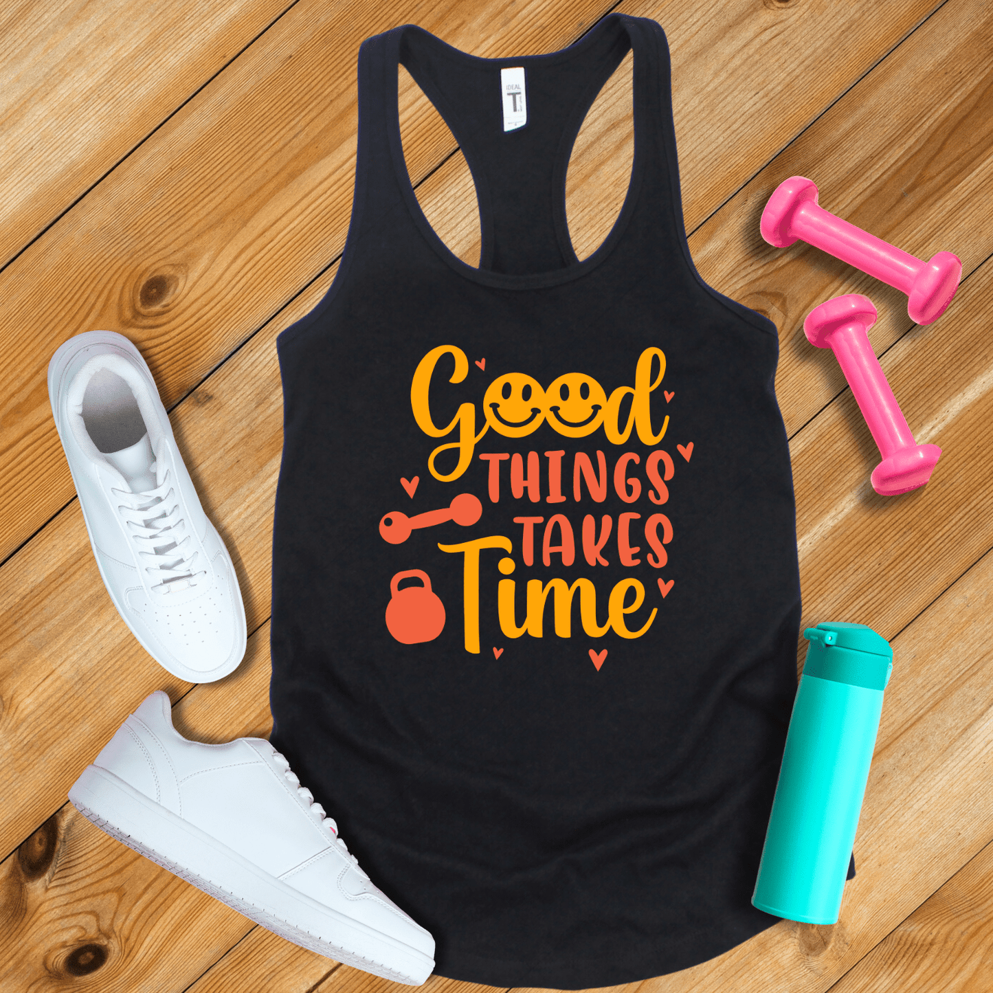 Tank Top Solid Black / XS Good Things Takes time Tank Top