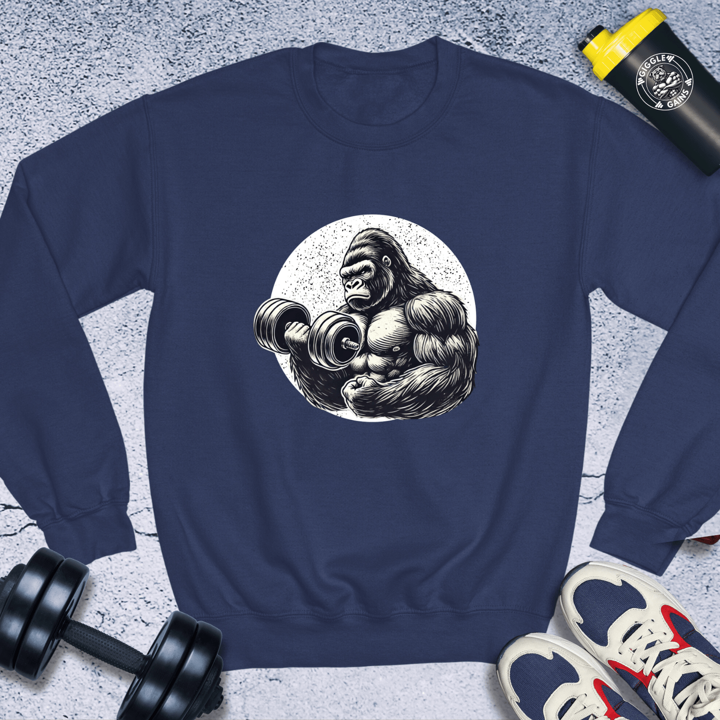 Sweatshirt Navy / S Gorilla Power Crewneck