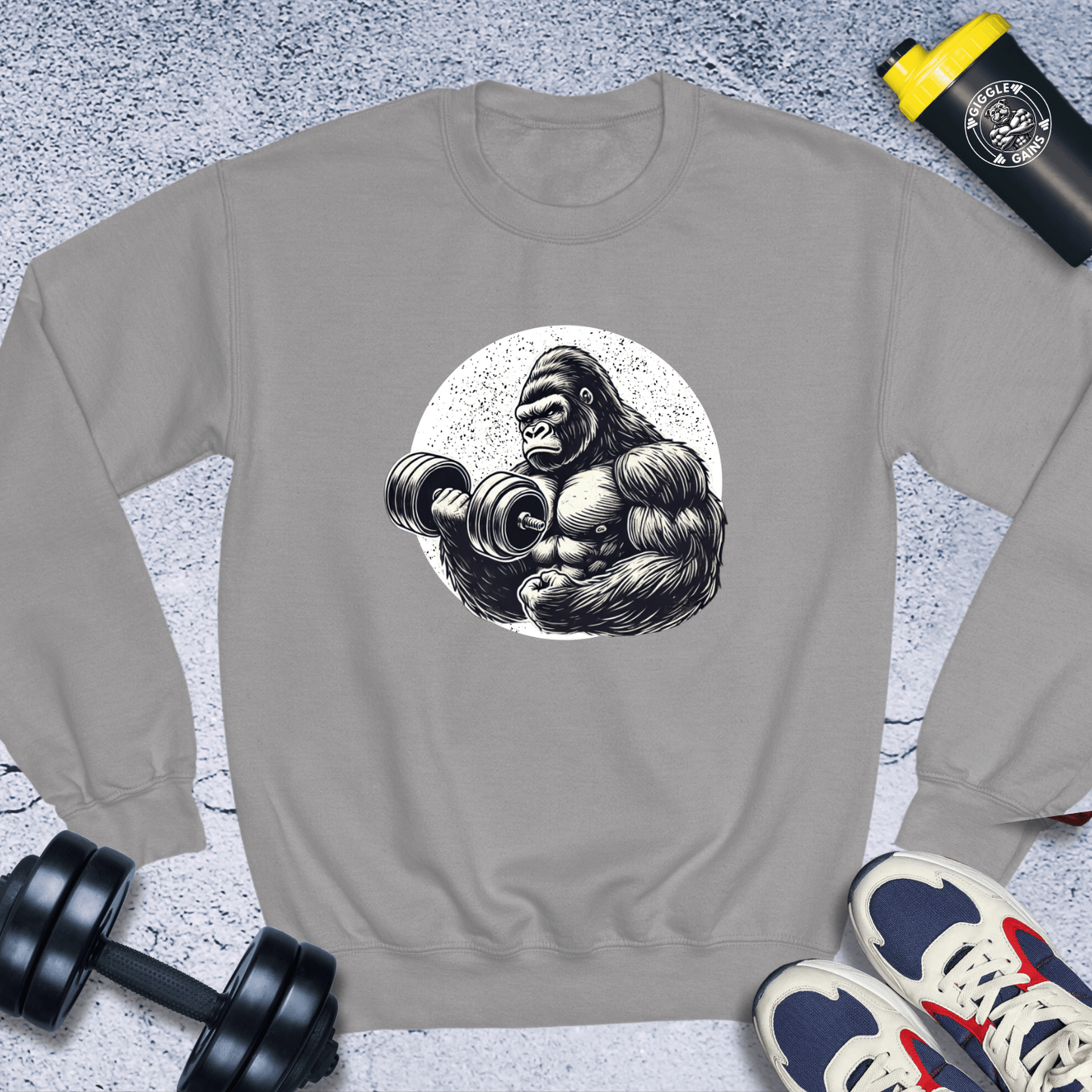 Sweatshirt Sport Grey / S Gorilla Power Crewneck