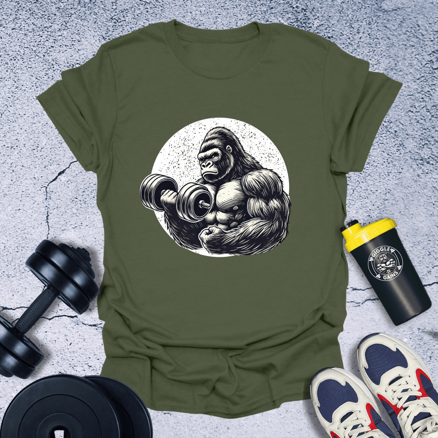 T-Shirt Military Green / S Gorilla Power T-Shirt