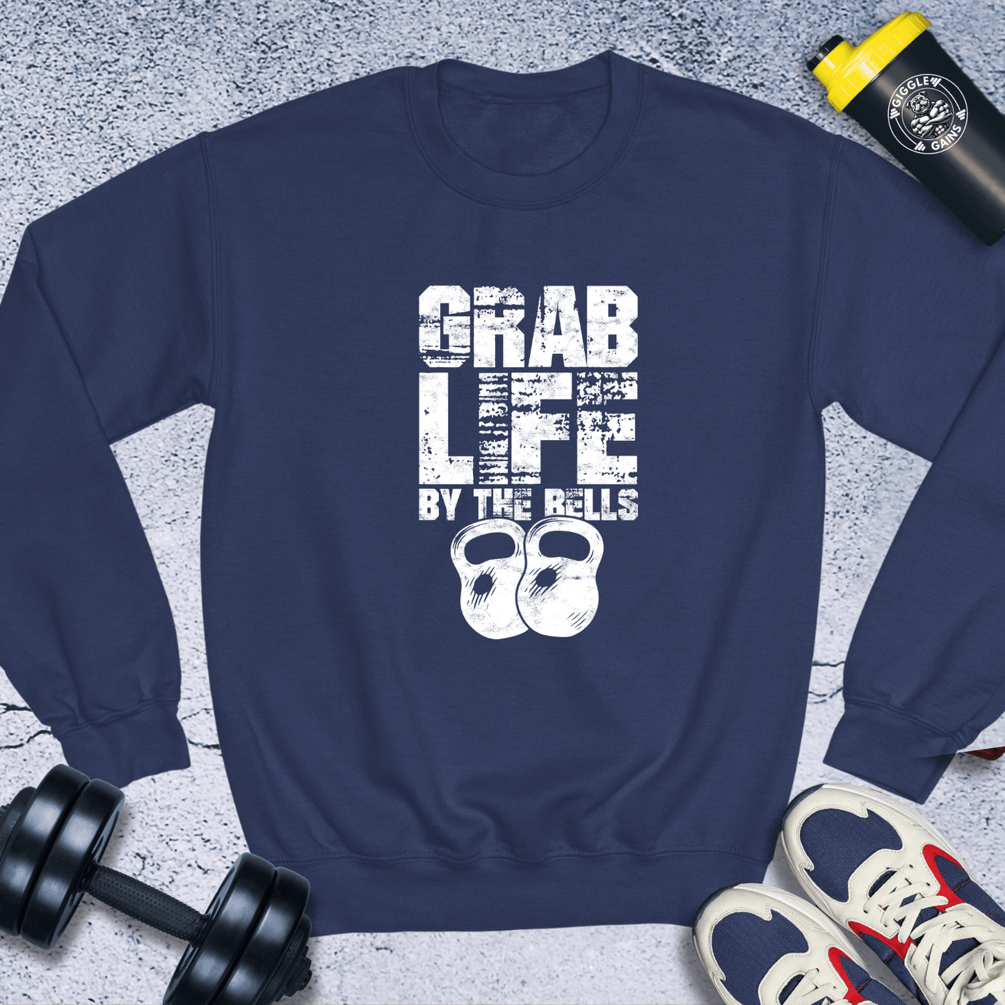 Sweatshirt Navy / S Grab Life By The Bells Crewneck