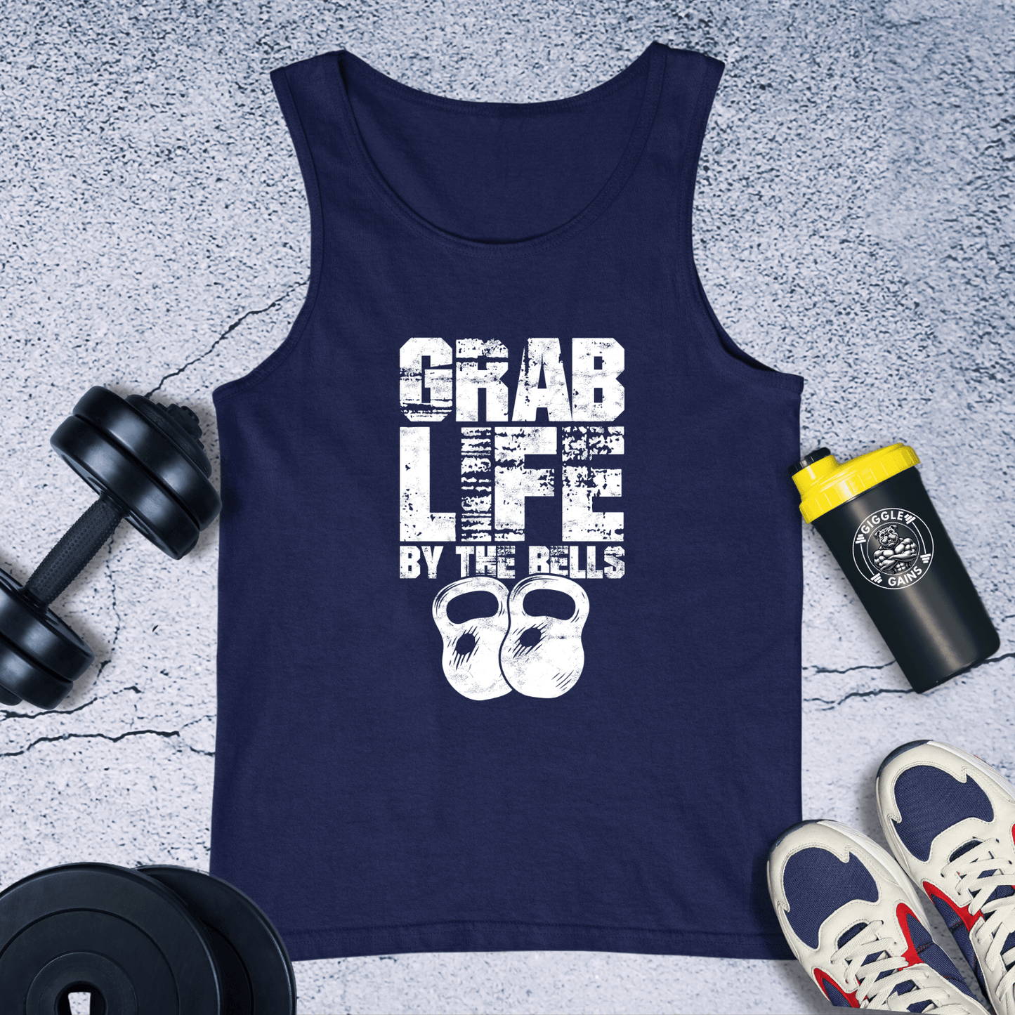 Tank Top Navy / XS Grab Life By The Bells Tank Top