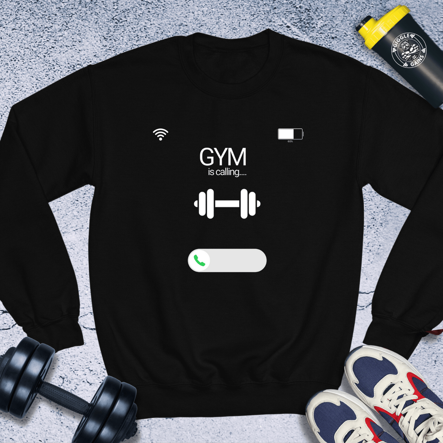 Sweatshirt Black / S Gym Calling Crewneck