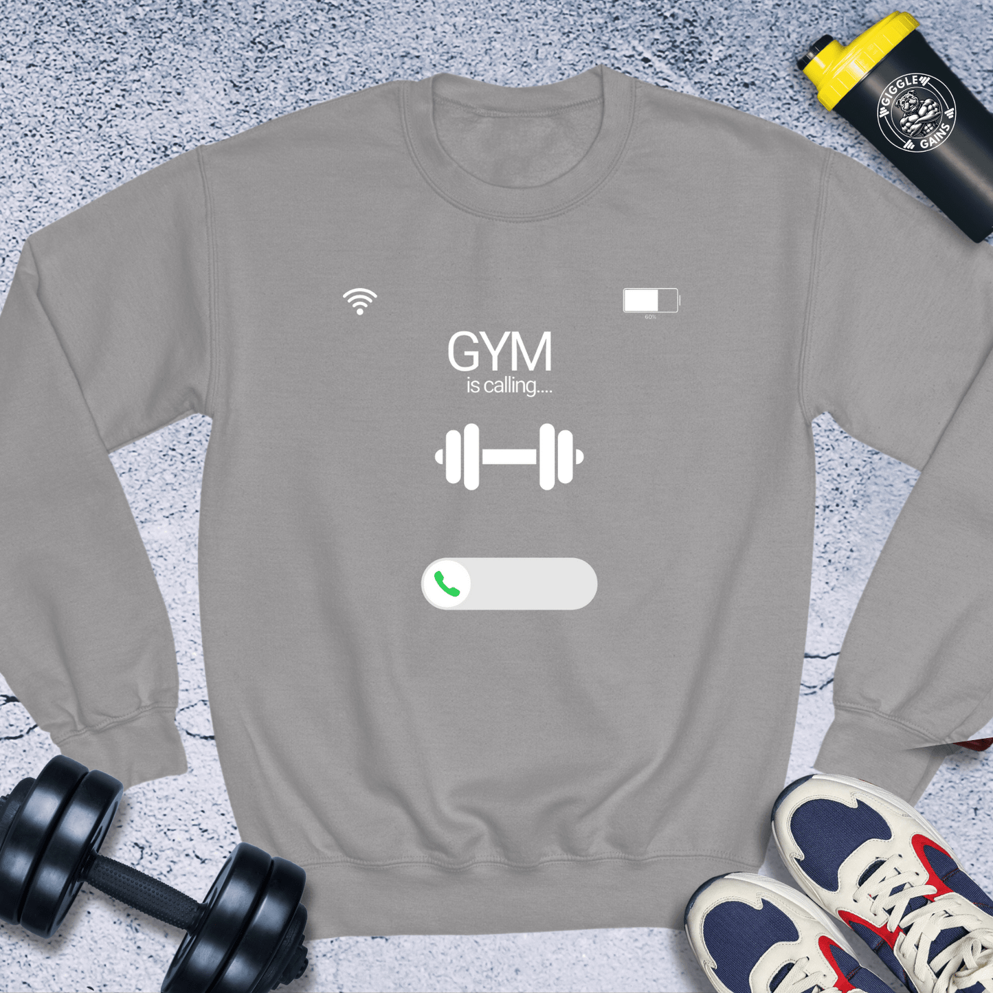 Sweatshirt Sport Grey / S Gym Calling Crewneck