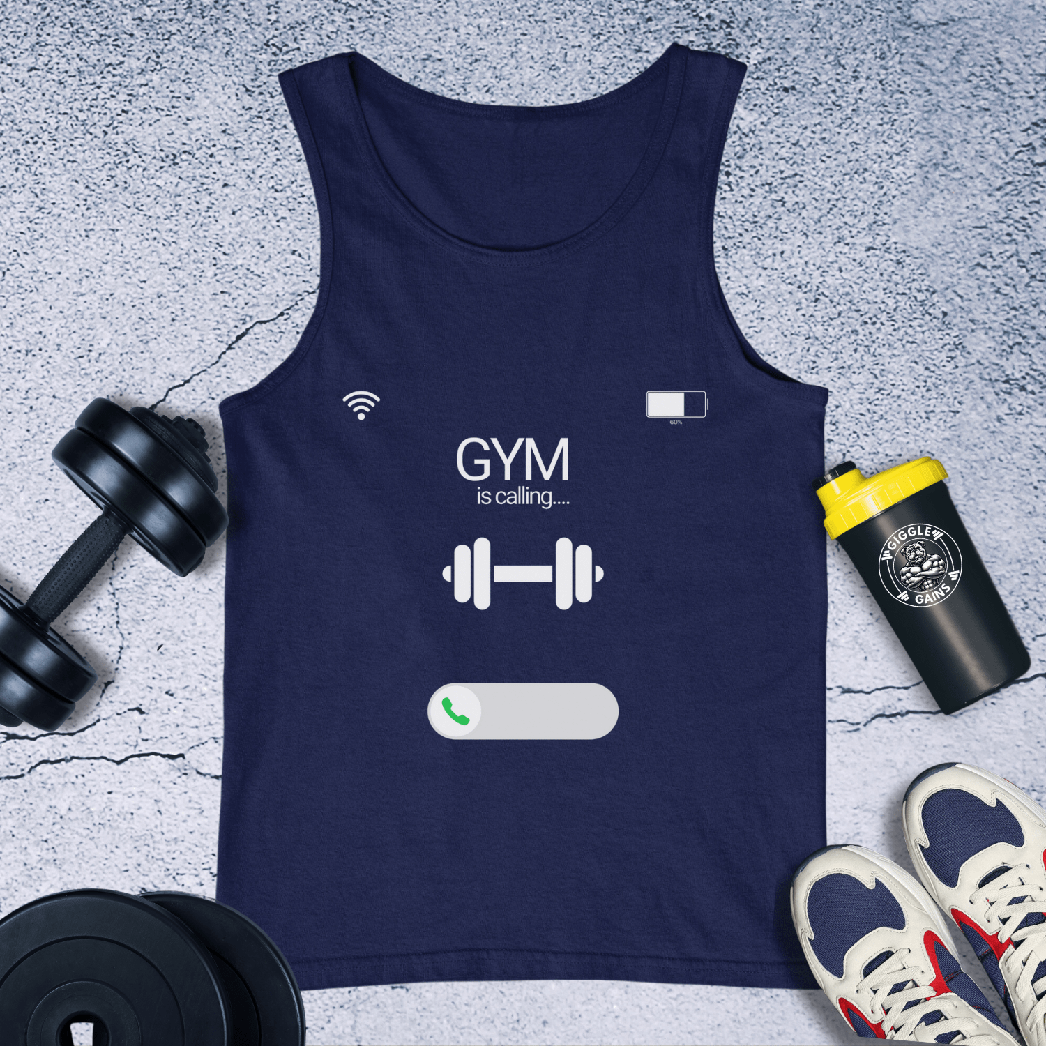 Tank Top Navy / XS Gym Calling Tank Top