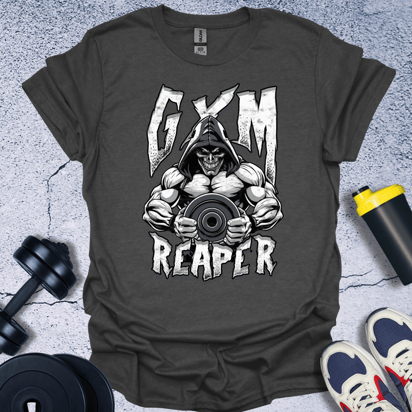 T-Shirt Dark Heather / S Gym Reaper T-Shirt