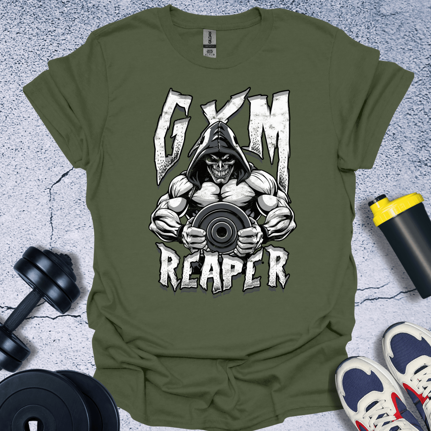 T-Shirt Military Green / S Gym Reaper T-Shirt