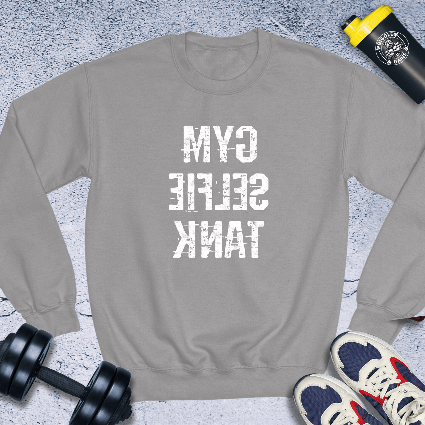 Sweatshirt Sport Grey / S Gym Selfie Tank Crewneck