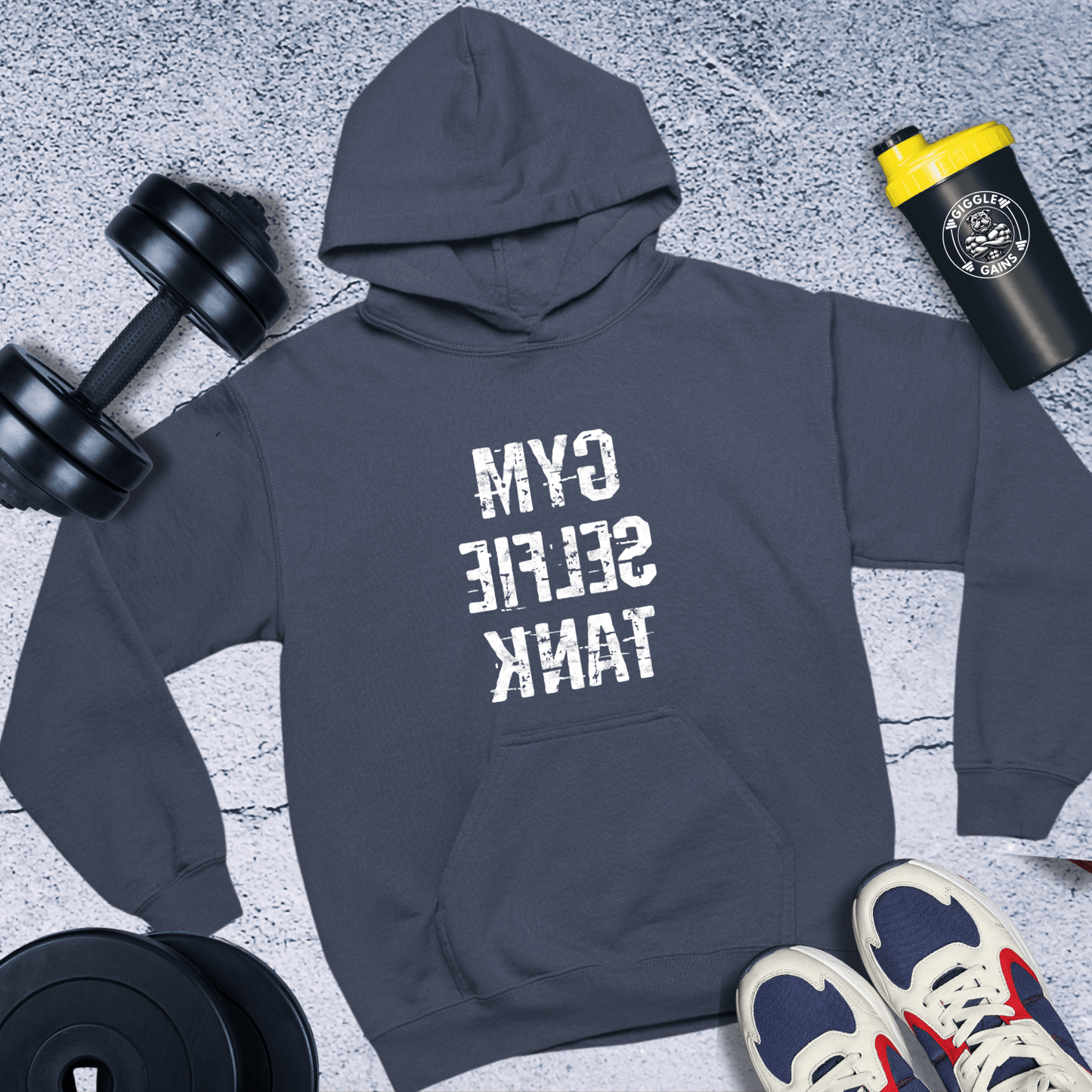 Hoodie Navy / S Gym Selfie Tank Hoodie