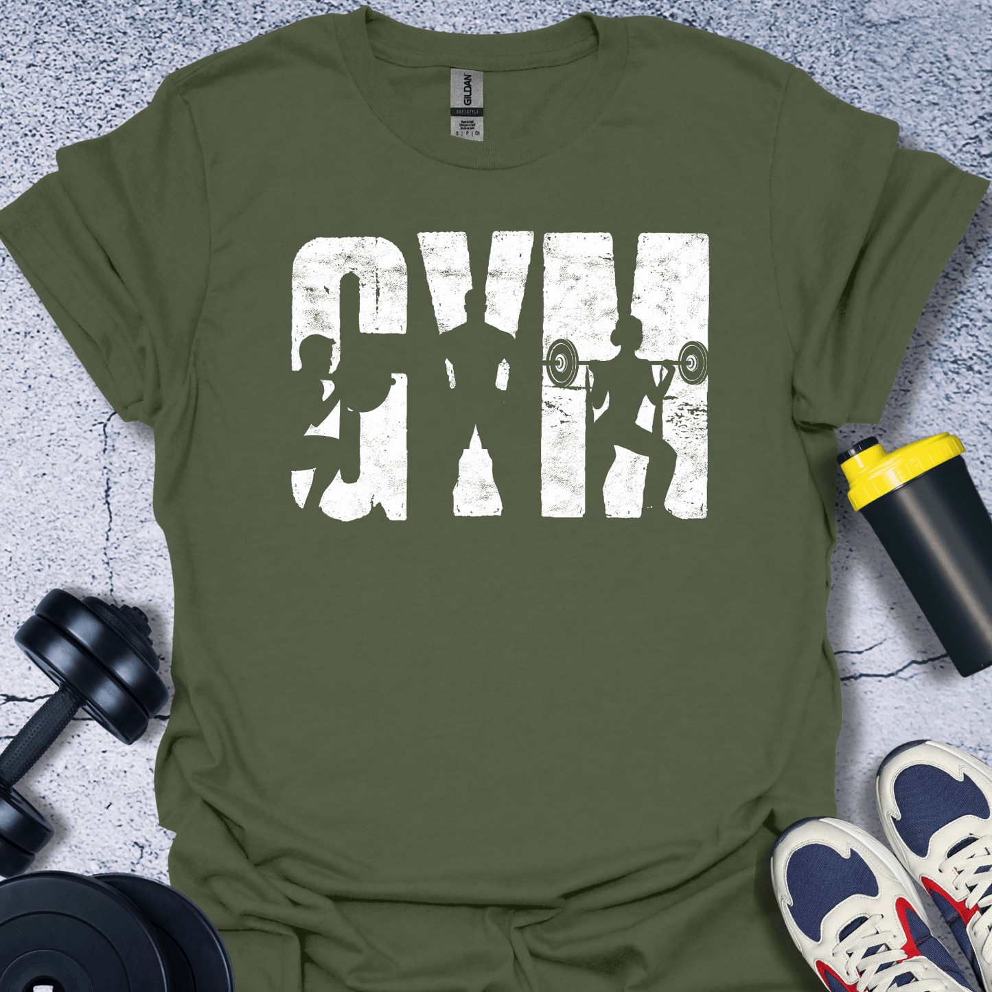 T-Shirt Military Green / S Gym T-Shirt