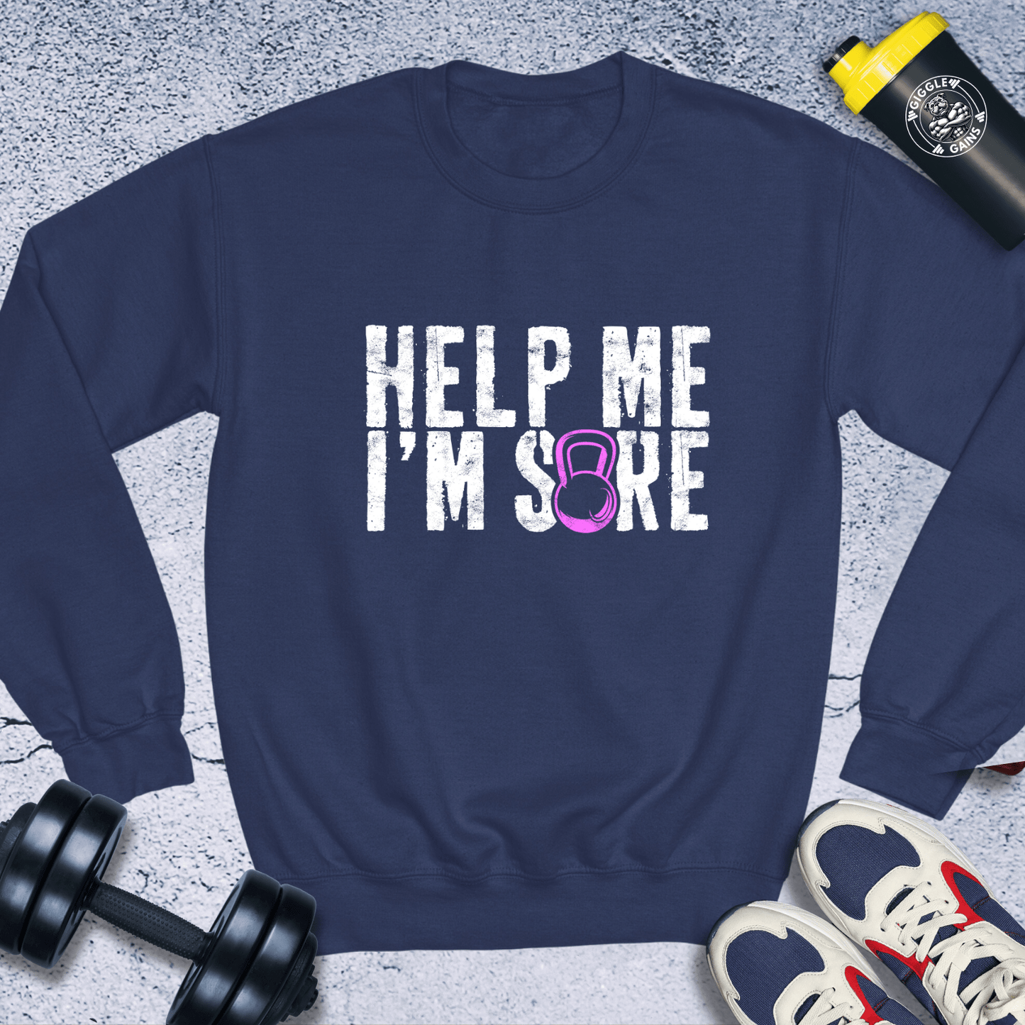 Sweatshirt Navy / S Help Me I'm Sore Crewneck