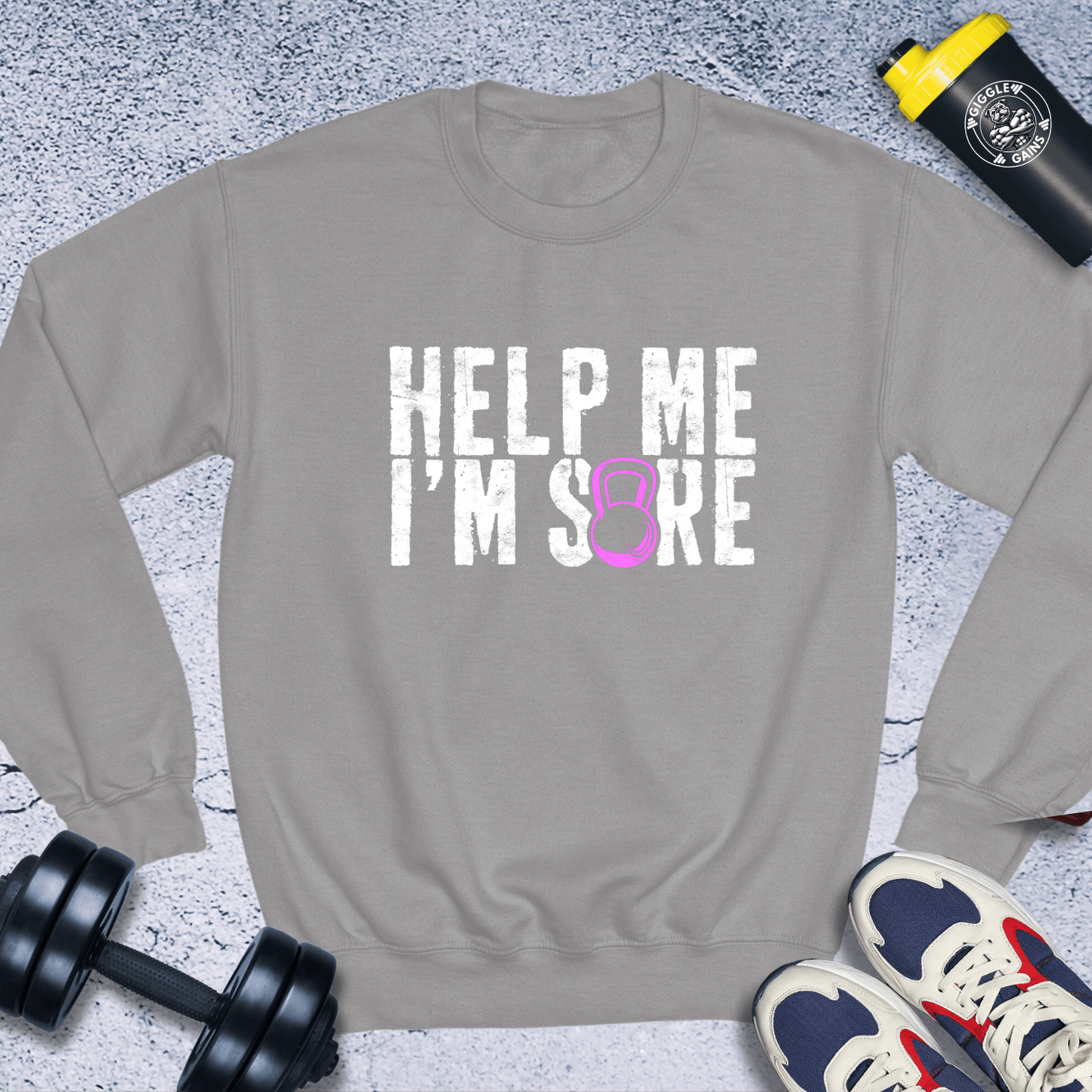 Sweatshirt Sport Grey / S Help Me I'm Sore Crewneck