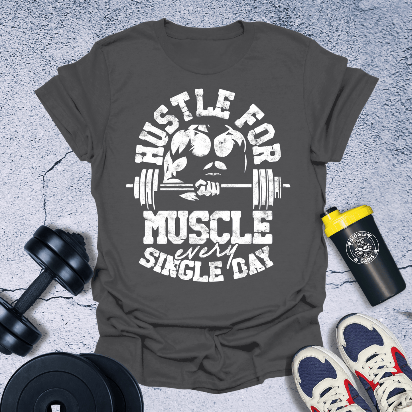 T-Shirt Charcoal / S Hustle for Muscle T-Shirt