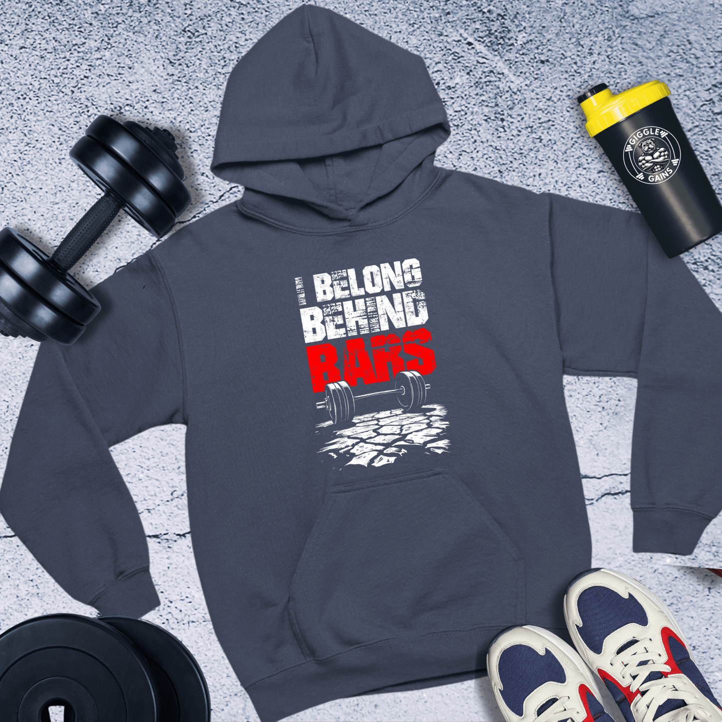 Hoodie Navy / S I Belong Behind Bars Hoodie